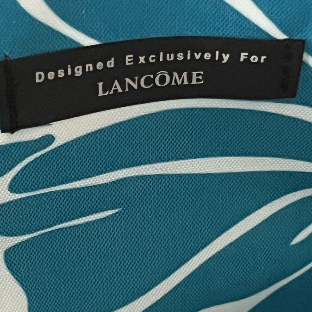 Lancome (Paris) Tote Bag Turquoise Blue Beach Cruise Travel Casual Vacation - Picture 3 of 9